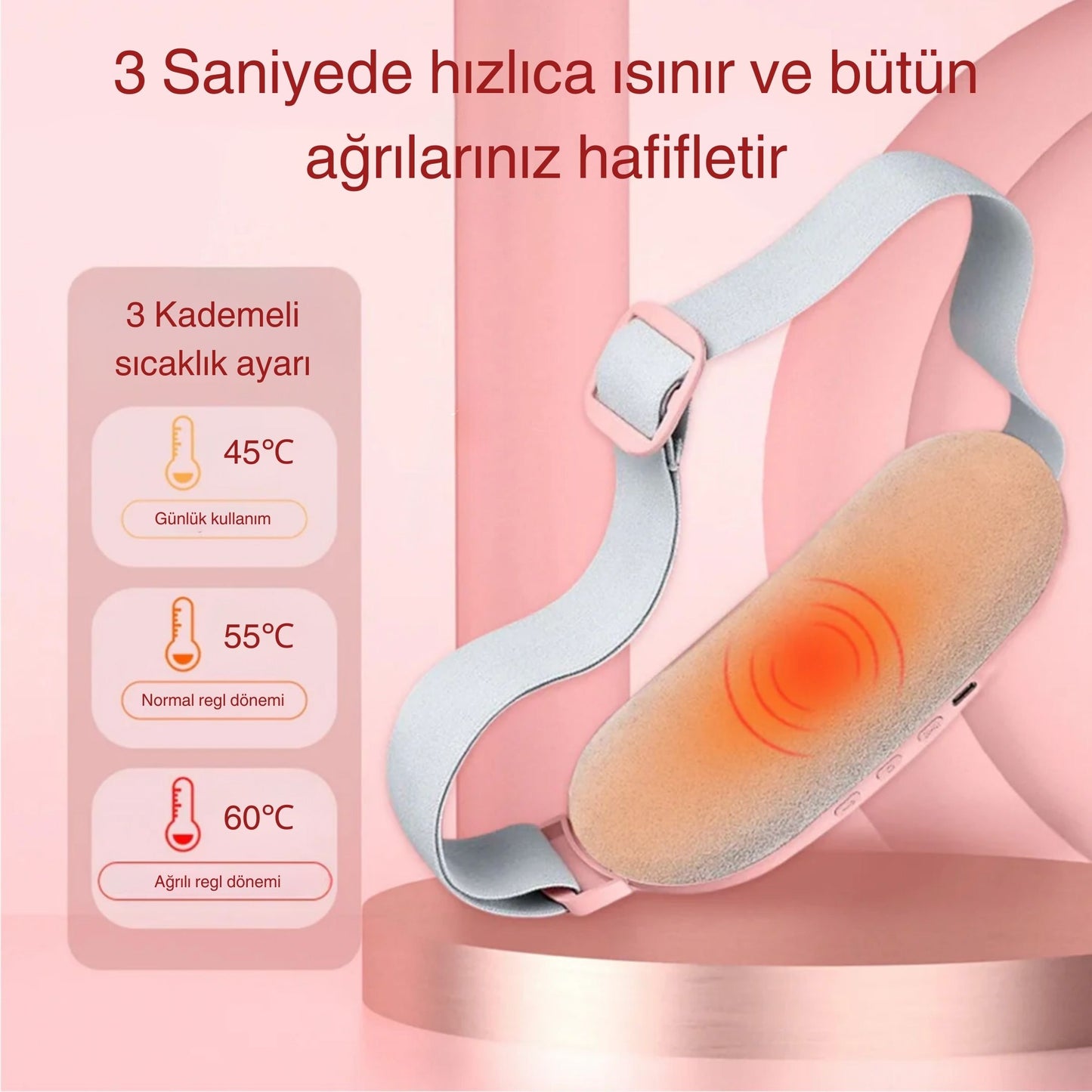 Ağrı Kesici Sıcaklık Pedi (Masaj Yapan Sıcaklık Pedi)